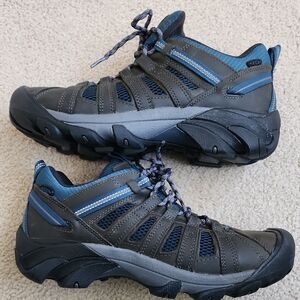 KEEN Men's Gray and Blue Hiking Shoes - New
